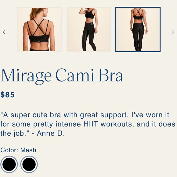 NWOT Alala Mirage Black Sports Bra Minimalist Intimates - Picture 11 of 11